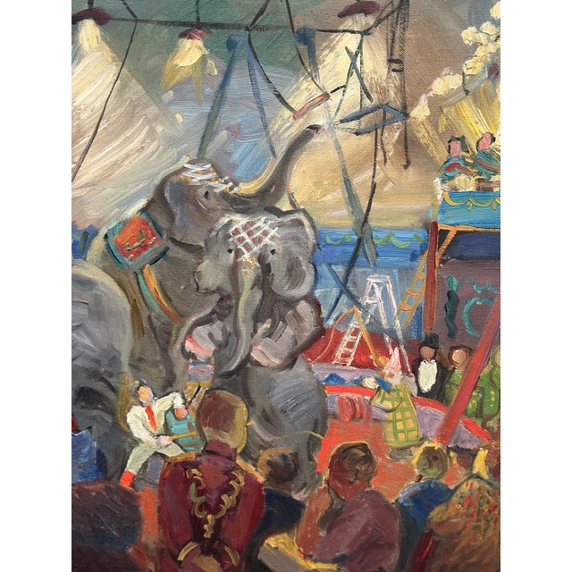 John Carlsson, Cirkus Scott, 1950s, Oil on Canvas, Framed For Sale - Image 18 of 18