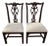 1980s Ethan Allen Georgian Court Dining Room Chairs Chippendale Sheild Back For Sale