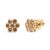 Immerse yourself in the elegance of these floral stud earrings, meticulously crafted from radiant 14K yellow gold. Each...