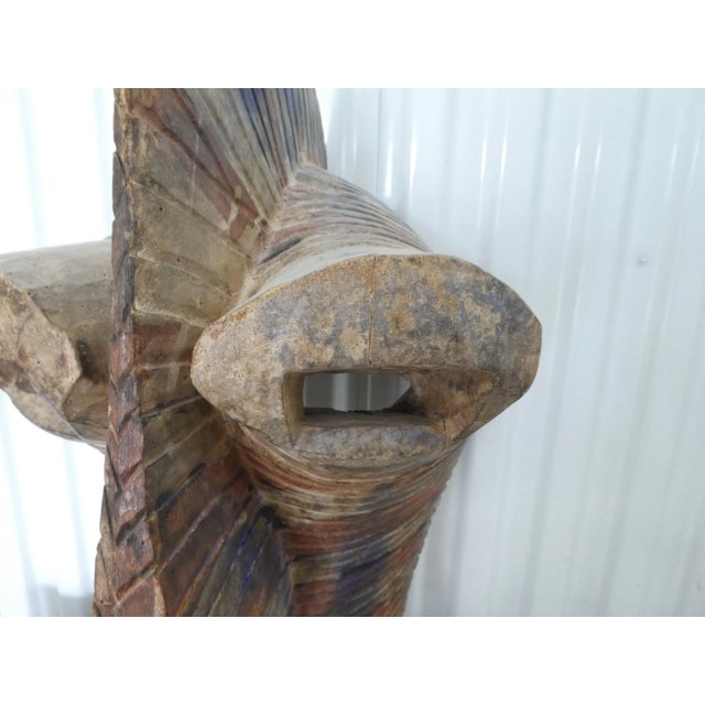 Mid 20th Century African Songye Mid Century Hand Carved Wooden Tribal Mask For Sale - Image 5 of 12