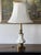 Vintage Tall Stiffel Brass & White Porcelain Lamp For Sale - Image 11 of 11