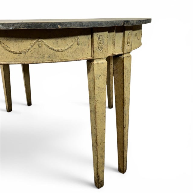 Antique Demi Lune Console Table, Set of 2 For Sale - Image 9 of 12