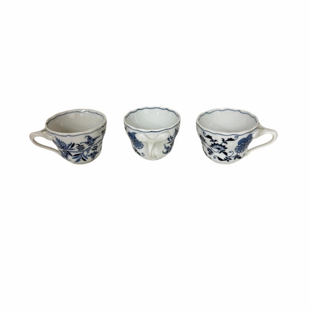 Mid 20th Century Mid 20th Century Blue Danube Coffee Cups, Japan - Set of 3 For Sale - Image 5 of 7