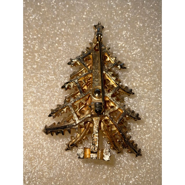 Art Deco Christmas Tree Pin Signed Art For Sale - Image 3 of 4