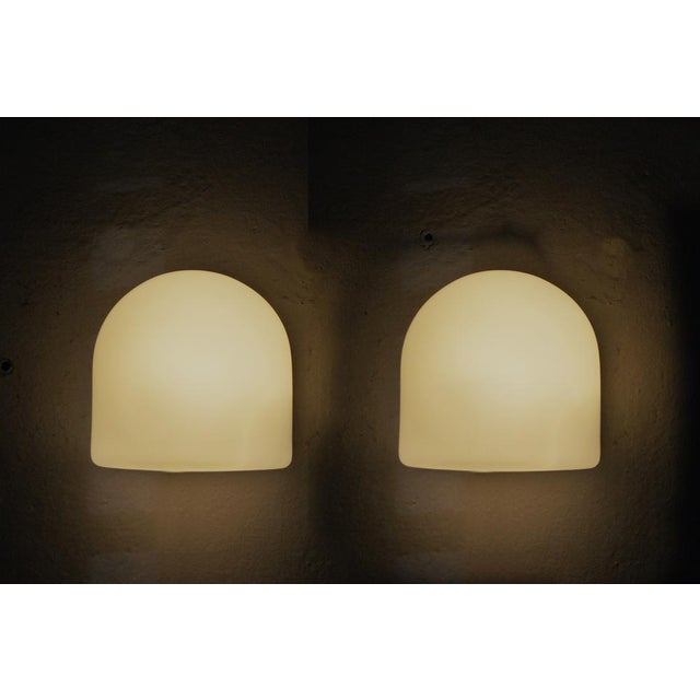 Metal Opaline Wall Lamps by Staff Leuchten, Set of 2 For Sale - Image 7 of 9