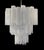 Big Three-Tier Murano Glass Tube Chandelier in White Albaster, 1980s For Sale - Image 4 of 12