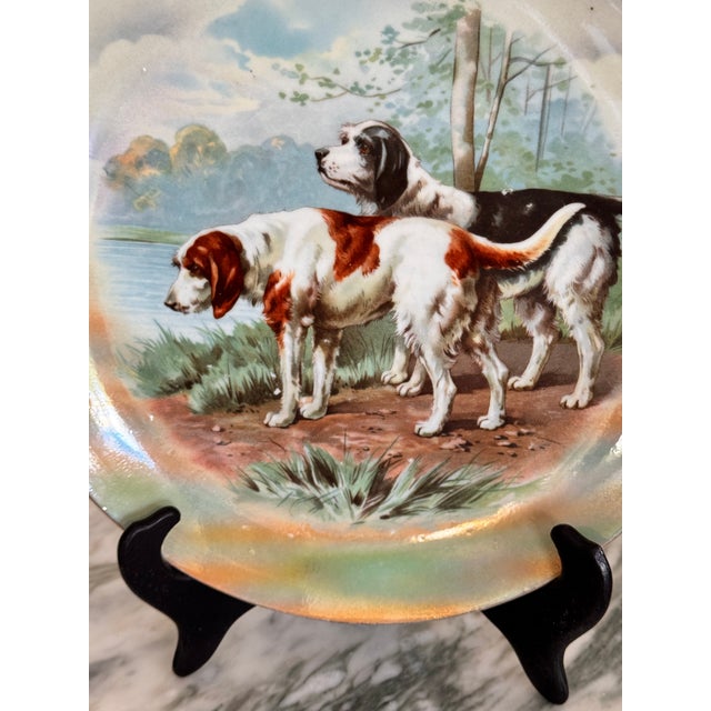 Early 20th Century Antique Unger & Schilde Irish Setter Hunting Scene Decorative Plate For Sale - Image 5 of 18