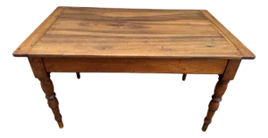 Walnut Farmhouse Table with Drawers