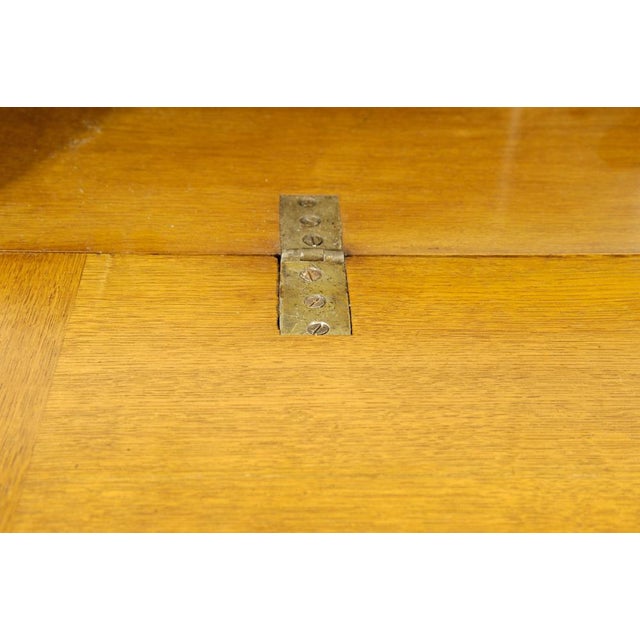 Antique English Oak Chest For Sale - Image 8 of 14