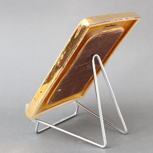 Glass Vintage French Ceramic Mirror by François Lembo, 1970s For Sale - Image 7 of 18