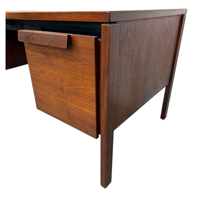 Wood Mid-Century Modern Jens Risom Executive Desk For Sale - Image 7 of 10
