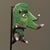 Mexican Antique Folk Art Polychrome Caiman Guerrero Green Horned Bearded Man Mask For Sale - Image 3 of 7