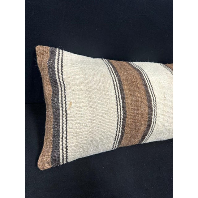 Turkish Hemp Pillow Cushion Natural Beige Brown Cushion Cover 14x40 #30505 Enhance your home decor with our Kilim Pillow...