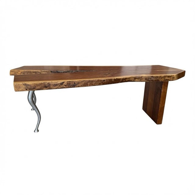 This striking one-of-a-kind coffee table was custom-crafted by furniture maker M. Sarron in 2009. Featuring a massive...