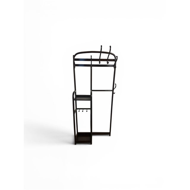 Original Thonet wardrobe circa 1910 (No. 2633) Wood type: Bent beechwood Color: Dark mahogany Dimensions: Height: 193 cm...