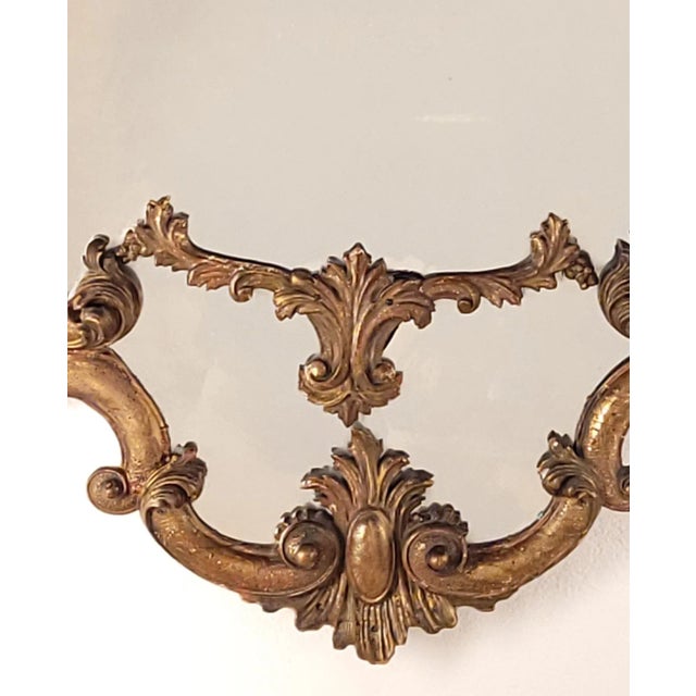 Gold Italian Rococo Giltwood Mirror, Mid-19th Century For Sale - Image 8 of 9