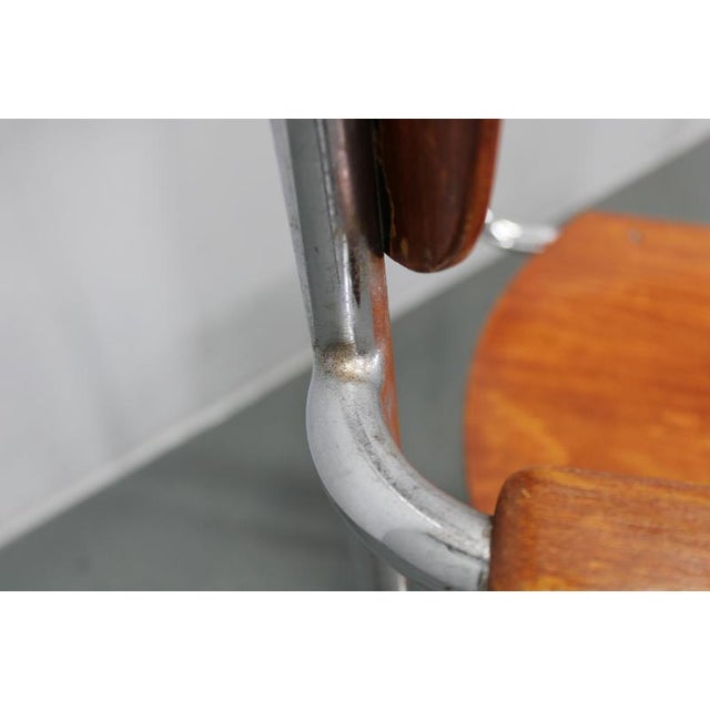 Bauhaus Cantilever Armchair in Chrome Tubular Steel and Beech, 1930s For Sale - Image 14 of 18