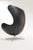 Black Mid 20th Century Arne Jacobsen Black Leather Egg Chair with Ottoman for Fritz Hansen For Sale - Image 8 of 15