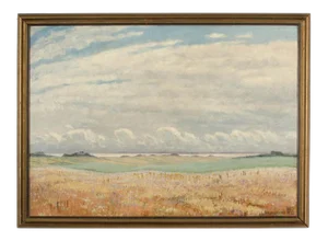 "Blush Fields" Impressionist Landscape Oil Painting by Magnus Weidemann.