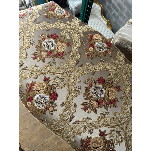Romantic Bench French Style With Gold Leaf Details For Sale In Miami - Image 6 of 6