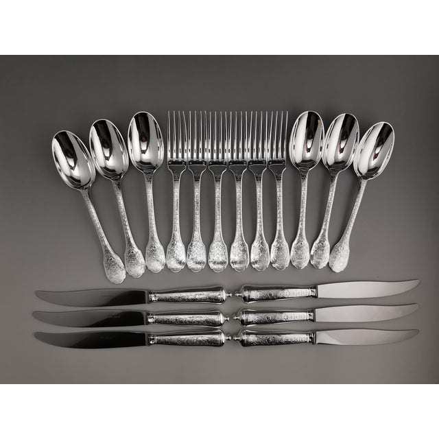 Soubise Silver Minerva Dinner Service from Puiforcat, 1890s, Set of 18 For Sale - Image 18 of 18