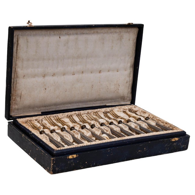 19th Century French Silver Plated Forks - Set of 12 For Sale - Image 15 of 18