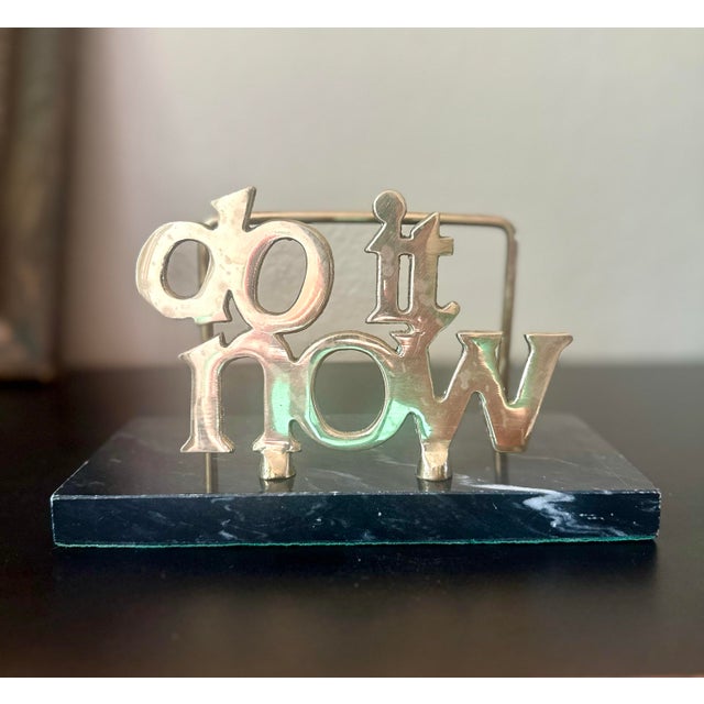 Vintage Desk Accessory that holds Mail or Important Documents that need to be "Done Now" Solid Black and White Swirl...