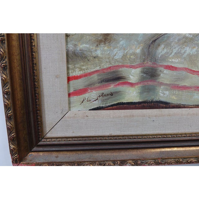 Textile Mid 20th Century Still Life Oil on Canvas Signed Original, Framed For Sale - Image 7 of 9