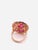 Bochic “Capri” Vintage Ruby, White Topaz & Amehtyst Ring — 18K Gold & Silver For Sale - Image 9 of 11