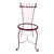 50s Mathieu Matégot Style Red Scroll Back Wrought Iron French Outdoor Patio Chair For Sale