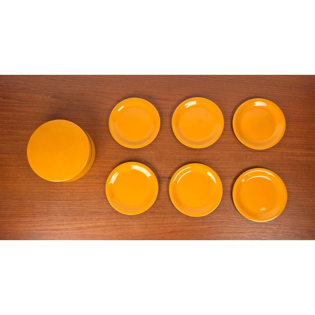 Mid-Century Modern German Space Age Coasters with Box, 1960s, Set of 7 For Sale - Image 10 of 13