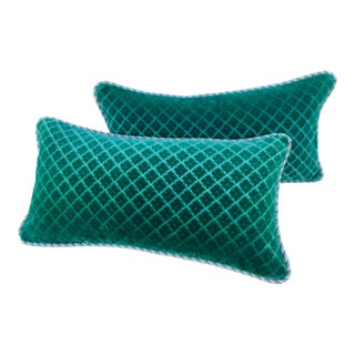 Stroheim and Romann Cut Mohair Lumbar Pillows/A Pair For Sale