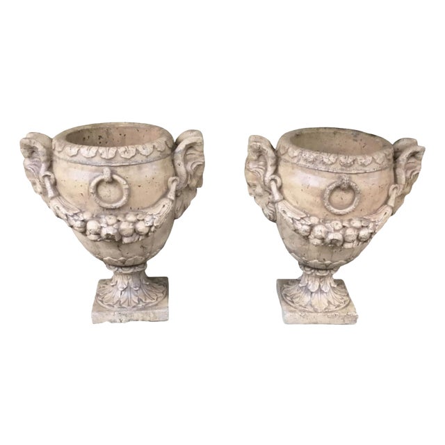Grand Garden Stone Vases, 1930s For Sale
