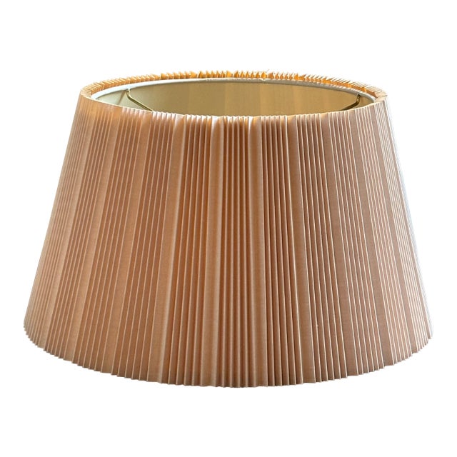 Mid-20th Century Gathered Knife Pleated Stiffel Lamp Shade For Sale