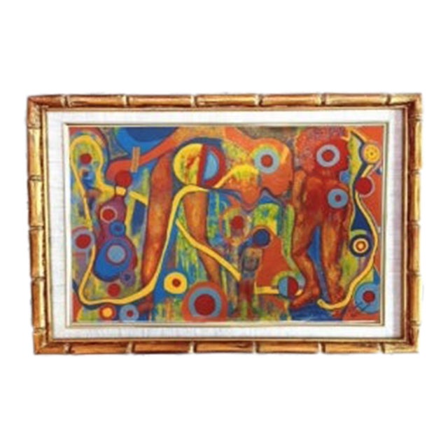 Suga Lane Modern Lounge Zen Paris Apartment Digital Painting Print For Sale