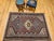 Textile Vintage Qashqai Tribal Area Rug, Hand-Knotted Wool, Geometric Medallions, 4x6, Rust & Navy For Sale - Image 7 of 16