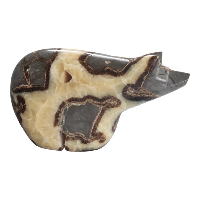 Vintage Onyx Bear Paperweight or Bookend For Sale