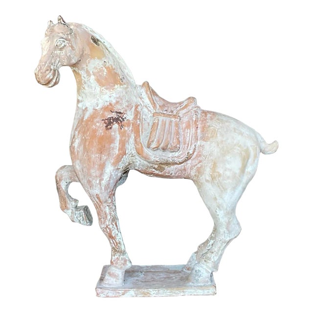 Vintage Late 20th Century Asian Terra Cotta Tang Dynasty Horse For Sale