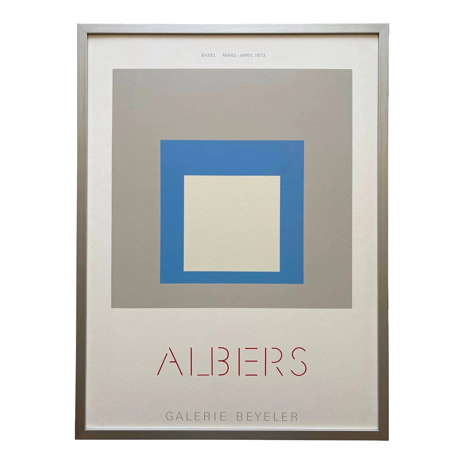 Josef Albers Vintage 1973 Modernist Fine Art Silkscreen