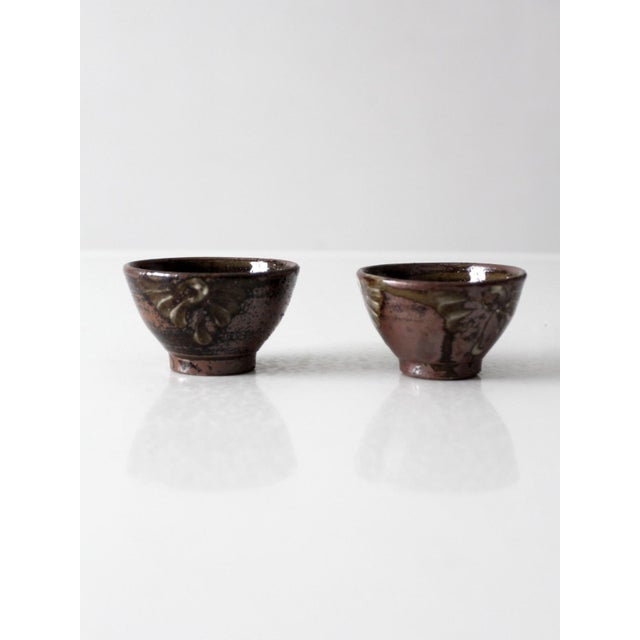 Contemporary Pair of Vintage Handmade Studio Pottery Bowl For Sale - Image 3 of 10