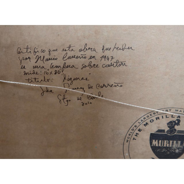 Mario Carreno - (1913 - 1999) - Cuban - Oil on Canvas - Coa - 23 1/4" X 19 1/2" For Sale In West Palm - Image 6 of 6