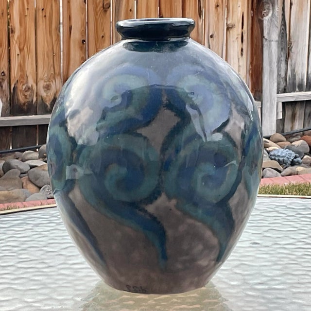 1930s Limoges Camille Tharaud Art Deco Vase For Sale - Image 5 of 9