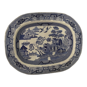 Staffordshire Blue Willow Platter