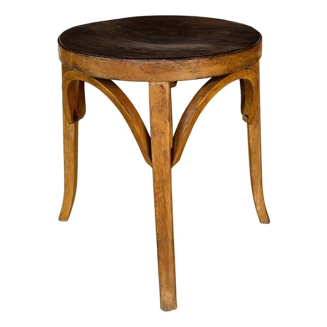 Vintage Bentwood Stool from Baumann, 1950s For Sale