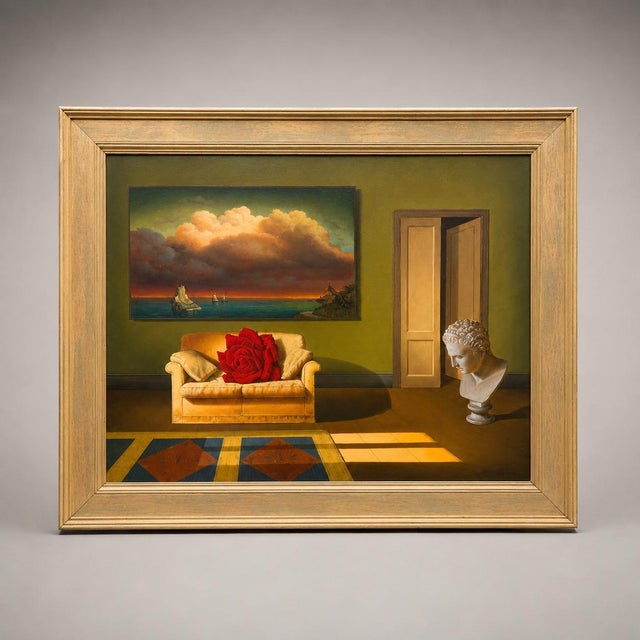 Antonio Nunziante, with You in the Clouds, 2002, Oil on Canvas For Sale - Image 4 of 4