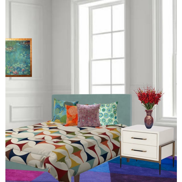 Murano Art Glass Purple Vase White Glass Swirl For Sale - Image 4 of 12