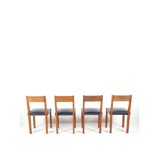 Pierre Chapo Model S24 Chairs by Pierre Chapo, 1960s, Set of 4 For Sale - Image 4 of 13