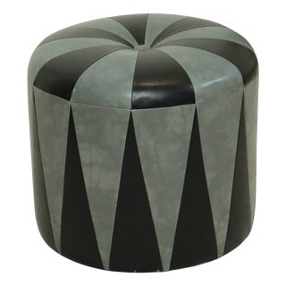 Vintage Round Pouf, 1960s For Sale