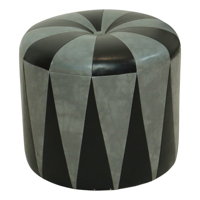Vintage Round Pouf, 1960s For Sale