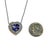 Natural Heart Sapphire Diamond Pendant 18" 14k W Gold 4.13 TCW Certified For Sale - Image 14 of 16